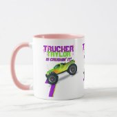 Mug Crusher It MONSTER TRUCK ROSE NOM D'ÂGE Anniversai (Gauche)