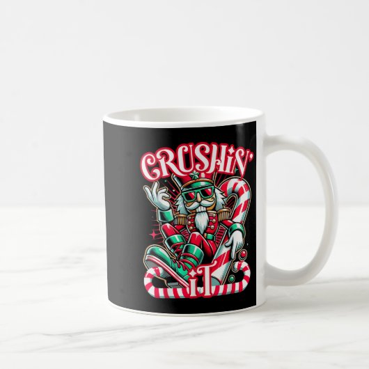 Mug Crushin' It Nutcracker Xmas Drôle Noël Hommes (Droite)