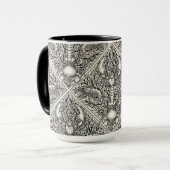 Mug Crustacéen en noir et blanc naturel (Devant gauche)