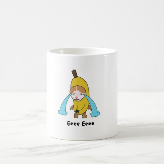 Mug Cry Banana Sad Cry Cat Meme Eee Eee (Centre)