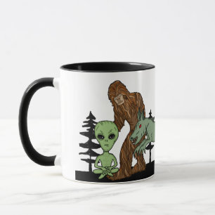 Mug Cryptid, OVNI, Big Foot, Chupacabra, Alien