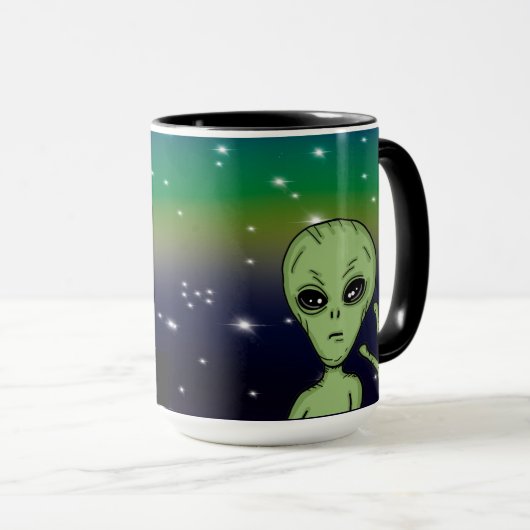 Mug Cryptides, Bigfoot, Sasquatch, Mothman, Alien, OVN (Devant droit)