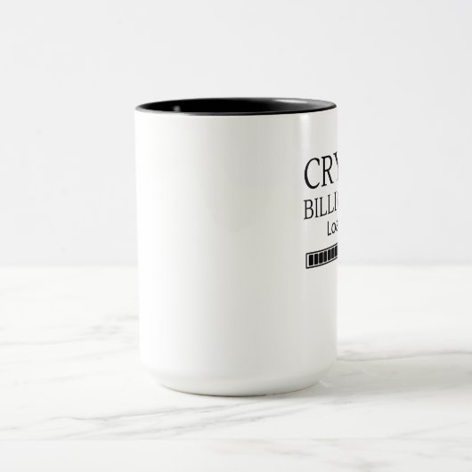 Mug Crypto billionaire loading funny online trading (Centre)