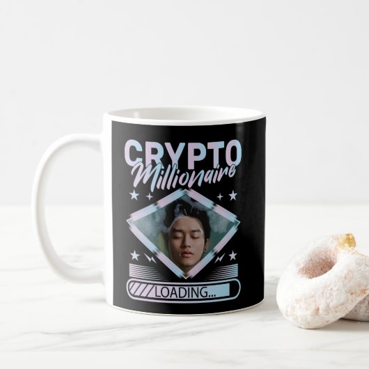MUG CRYPTO MILLIONAIRE CHARGEMENT D'UNE PHOTO PERSONNA (Avec donut)