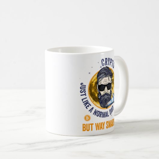 Mug Cryptodad Crypto Papa Comme Un Papa Bitcoin Réguli (Devant droit)