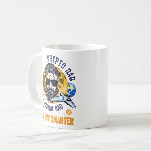 Mug Cryptodad Crypto Papa Comme Un Papa Bitcoin Réguli (Devant gauche)
