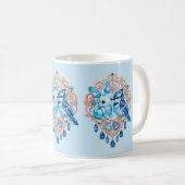 Mug Crystal Blue Bunny and Blue Jay Heart (Devant droit)