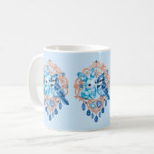 Mug Crystal Blue Bunny and Blue Jay Heart (Devant gauche)
