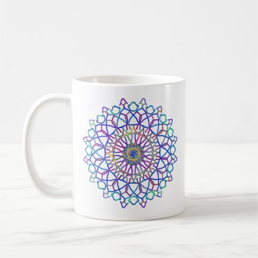 Mug Crystal Rainbow Mandala (Gauche)