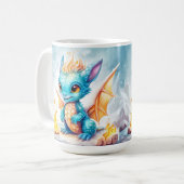 Mug Crystalized Cute Baby Dragon Bleu Bleu Bébé (Devant gauche)