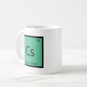 Mug Cs - Chimie de la salade César Symbole de table pé (Devant gauche)