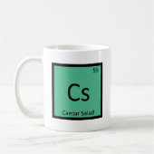 Mug Cs - Chimie de la salade César Symbole de table pé (Gauche)