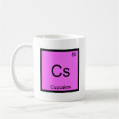 Mug Cs - Cupcakes Chimie Élément Symbole Dessert Tee (Gauche)