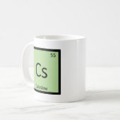 Mug Cs - symbole de Tableau périodique de chimie de (Devant gauche)