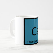 Mug Cs - Symbole d'élément de dinosaure Champosaurus (Devant gauche)