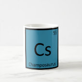 Mug Cs - Symbole d'élément de dinosaure Champosaurus (Centre)