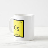 Mug Cs - Tee-shirt de blague sur le symbole d'élément (Devant gauche)