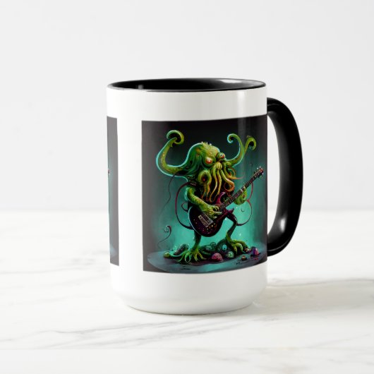 Mug Cthulhu Rock 'n Roll Combo Mug, 15 oz (Devant droit)