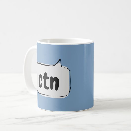 Mug ctn Speech Bubble - Impossible de parler maintenan (Devant gauche)