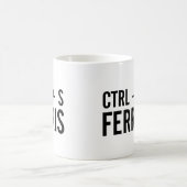 Mug CTRL + S (Enregistrer) Pun sur le clavier Ferris (Centre)