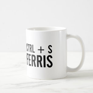 Mug CTRL + S (Enregistrer) Pun sur le clavier Ferris