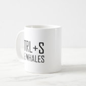 Mug CTRL + S Les baleines (Sauver les baleines) (Devant gauche)