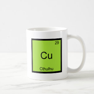 Mug Cu - pièce en t drôle de symbole d'élément de