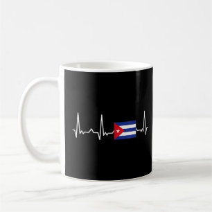 Mug Cuba Drapeau cubain espagnol cubain Heartbeat Ekg