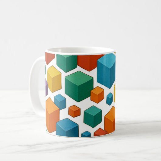 Mug Cube Blanc (Devant gauche)
