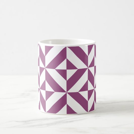 Mug Cube Déco géométrique violet chaud (Centre)