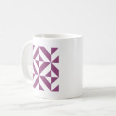 Mug Cube Déco géométrique violet chaud (Devant gauche)