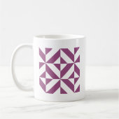 Mug Cube Déco géométrique violet chaud (Gauche)