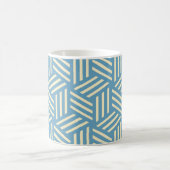 Mug Cubes d'illusion optique Abstraite rétro Motif ble (Centre)