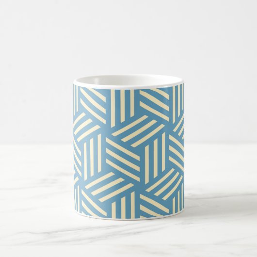 Mug Cubes d'illusion optique Abstraite rétro Motif ble (Centre)