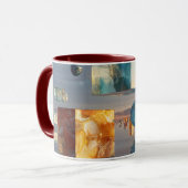 Mug Cubes et sphères flottants surréalistes (Devant gauche)