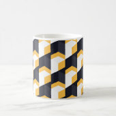 Mug Cubes géométriques avec Gras Jaune, Blanc et Noir (Centre)