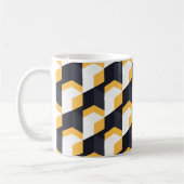 Mug Cubes géométriques avec Gras Jaune, Blanc et Noir (Gauche)