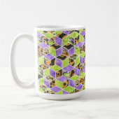 MUG CUBES HALLOWEEN VIOLET VERT ORANGE NOIR (Gauche)