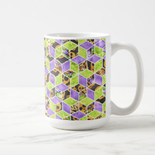 MUG CUBES HALLOWEEN VIOLET VERT ORANGE NOIR