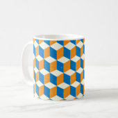 Mug Cubes isométriques rétro, illusion géométrique (Devant gauche)