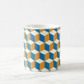 Mug Cubes isométriques rétro, illusion géométrique (Centre)