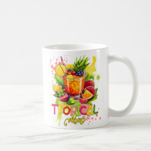 Mug Cubes tropicaux - Vibes d'été Aquarelle Fruits