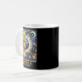 Mug Cubisme Éclipse Totale de Soleil Marion Illinois (Devant gauche)