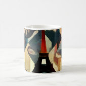 Mug Cubisme moderne Peinture Tour Eiffel (Centre)