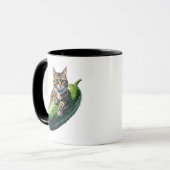 Mug Cucumber Cat Hug - Amusant Conception de l'animal (Devant gauche)