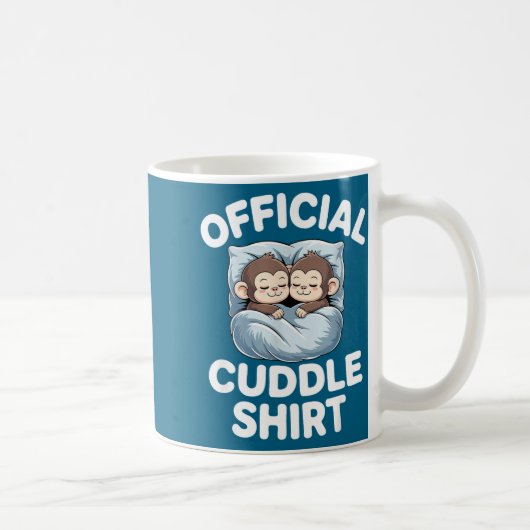 Mug Cuddle Shirt Cute Sleepy Monkey Couple  (Droite)