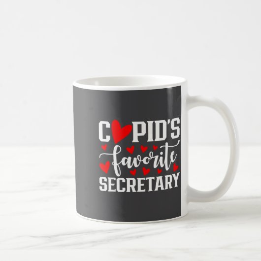 Mug Cud's Favorite Secretary Cute Heart Valentine's Da (Droite)