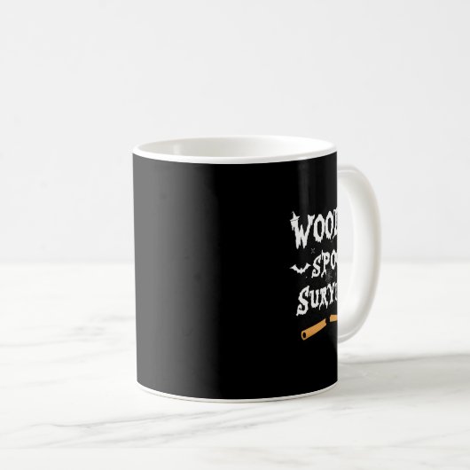 Mug Cuillère en bois Survivant Drôle Costume Halloween (Devant droit)