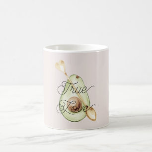 Mug Cuillère en forme de cœur d'avocat rose pêche