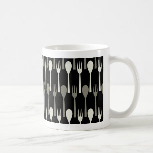 Mug Cuillère et fourchette - insecte noir